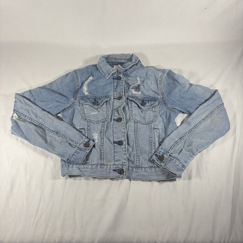 Forever 21 Distressed Denim Jacket S
